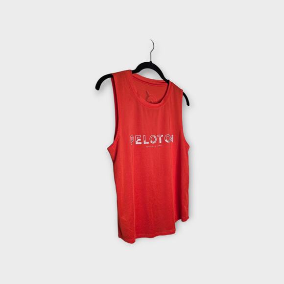 Peloton x Spiritual Gangster Womens Muscle Tank Orange Med Boldcore Workout - Picture 3 of 7